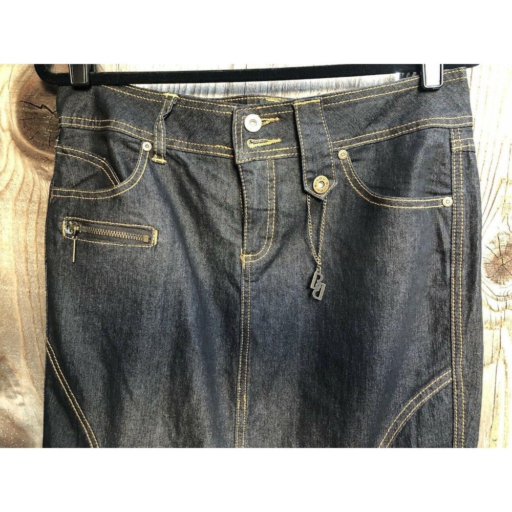 COPY - Bisou Bisou Long Denim Skirt (34") Modest …